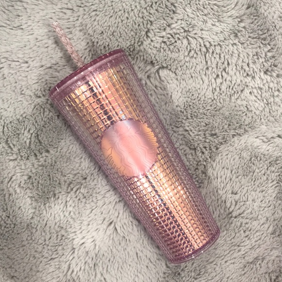 Pink grid Starbucks cup - Picture 1 of 4